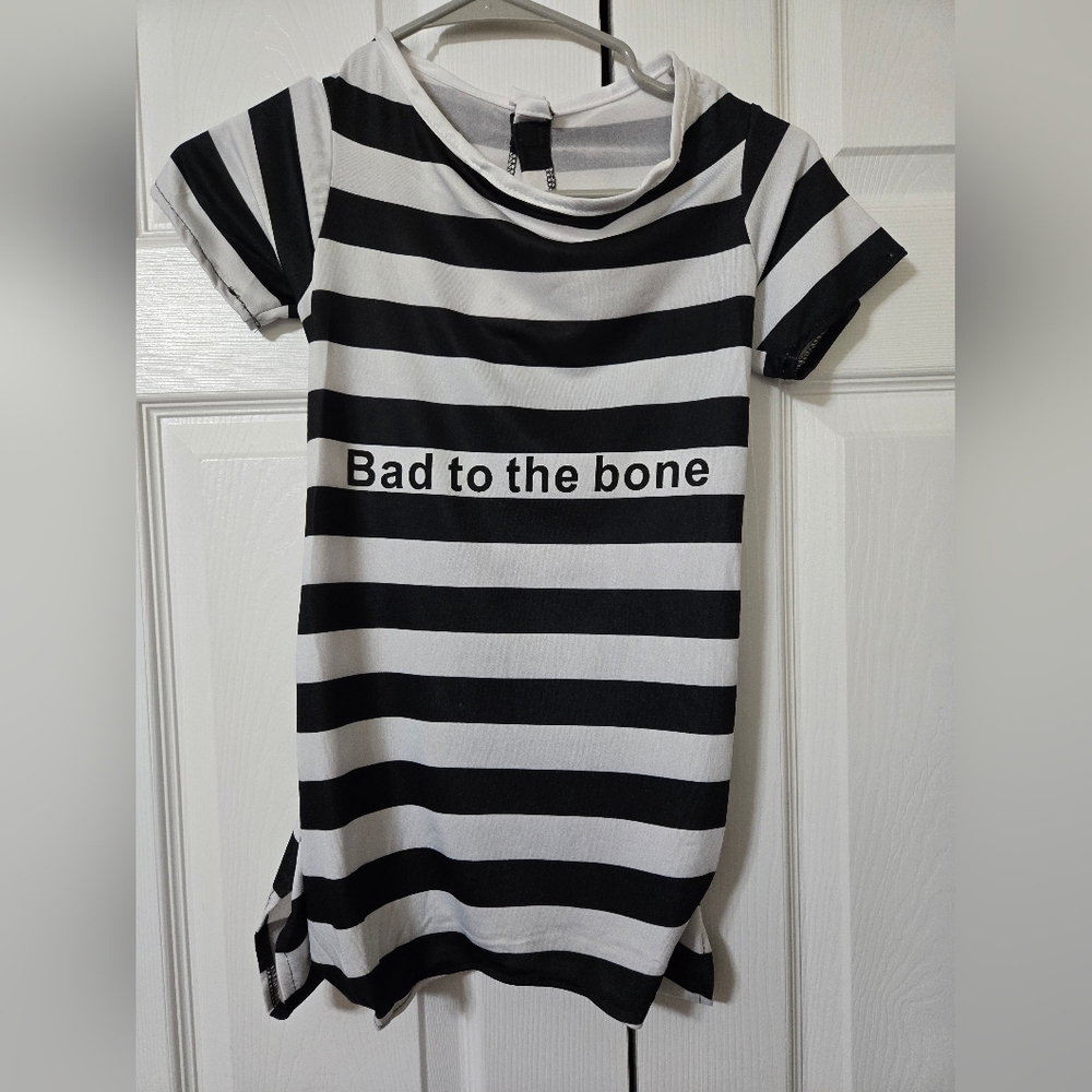 Rubie's Black and White Striped Dog Costume Shirt, Large, Bad To The Bone